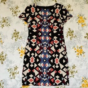 Talbots Size 8P Geometric Colorful Dress
